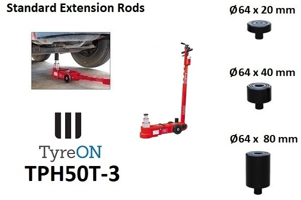 TPH50T-3 Air hydraulic jack 50 Tons - Minimum height 15 cm - ציוד לסדנאות: תמונה 2 TPH50T-3 Air hydraulic jack 50 Tons - Minimum height 15 cm - ציוד לסדנאות: תמונה 2