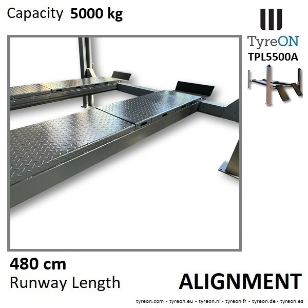 TPL5500A 4 post alignment car lift - 4.8 meter runways - 5T - ציוד לסדנאות: תמונה 4 TPL5500A 4 post alignment car lift - 4.8 meter runways - 5T - ציוד לסדנאות: תמונה 4