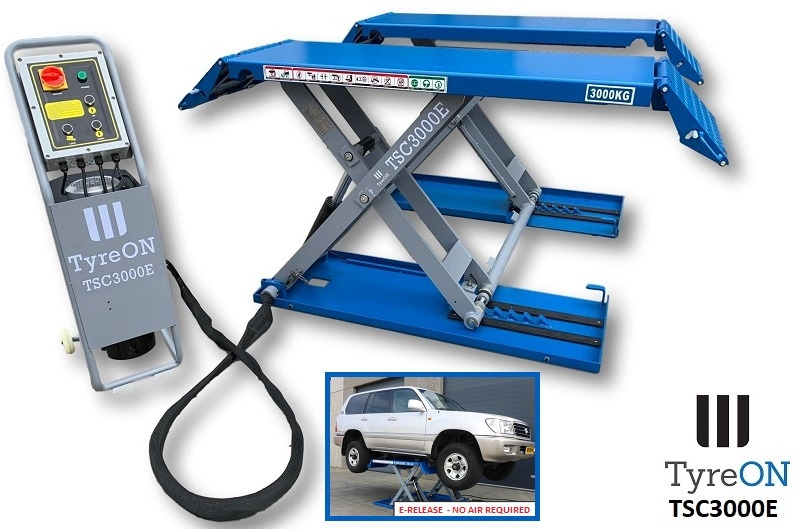 TSC3000E mobile car scissor lift with electrical release - 230V - ציוד לסדנאות: תמונה 1 TSC3000E mobile car scissor lift with electrical release - 230V - ציוד לסדנאות: תמונה 1
