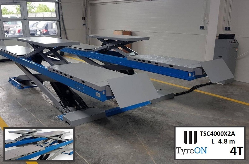 TSC4000X2A Alignment scissor lift - On floor - Free wheel lifting system - 4.8 m lightened runways - 4T - Mounted on the floor - ציוד לסדנאות: תמונה 4 TSC4000X2A Alignment scissor lift - On floor - Free wheel lifting system - 4.8 m lightened runways - 4T - Mounted on the floor - ציוד לסדנאות: תמונה 4