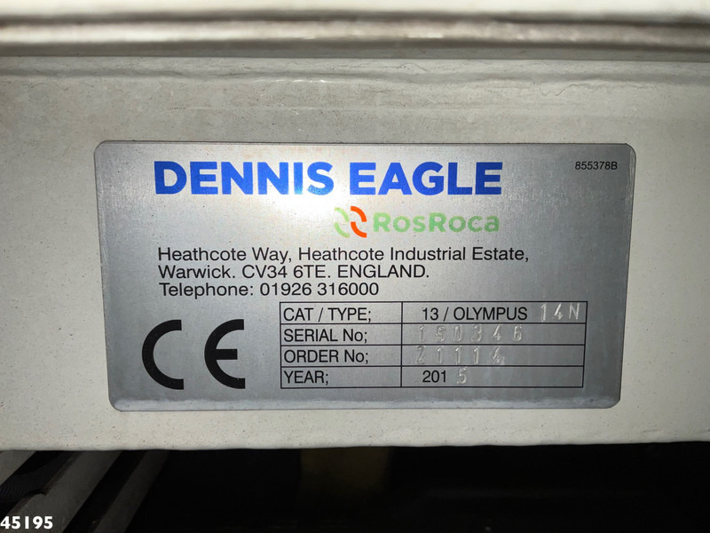 משאית אשפה DAF FAG LF 220 Euro 6 Terberg Olympus 14m³ Just 122.191 km!: תמונה 20