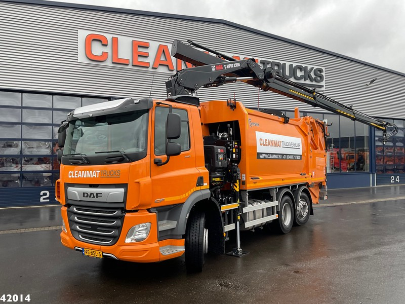 DAF FAN CF 340 Hiab 23 ton/meter laadkraan Welvaarts weighing system - משאית אשפה: תמונה 1 DAF FAN CF 340 Hiab 23 ton/meter laadkraan Welvaarts weighing system - משאית אשפה: תמונה 1
