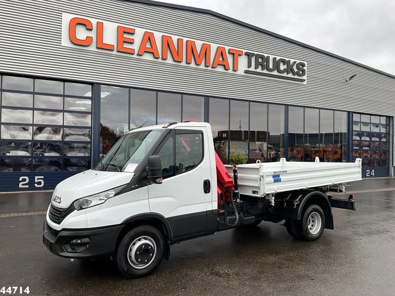Iveco Daily 72C18 HMF laadkraan 3,4 Tonmeter laadkraan + Meiller 3-zijdige kipper New & Unused!! - מזהיר, משאית מנוף: תמונה 3 Iveco Daily 72C18 HMF laadkraan 3,4 Tonmeter laadkraan + Meiller 3-zijdige kipper New & Unused!! - מזהיר, משאית מנוף: תמונה 3