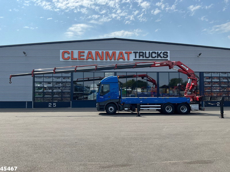 Iveco Stralis 500 6x4 MKG 54 Tonmeter laadkraan - משאית צד נופל/ שטוחה, משאית מנוף: תמונה 1 Iveco Stralis 500 6x4 MKG 54 Tonmeter laadkraan - משאית צד נופל/ שטוחה, משאית מנוף: תמונה 1