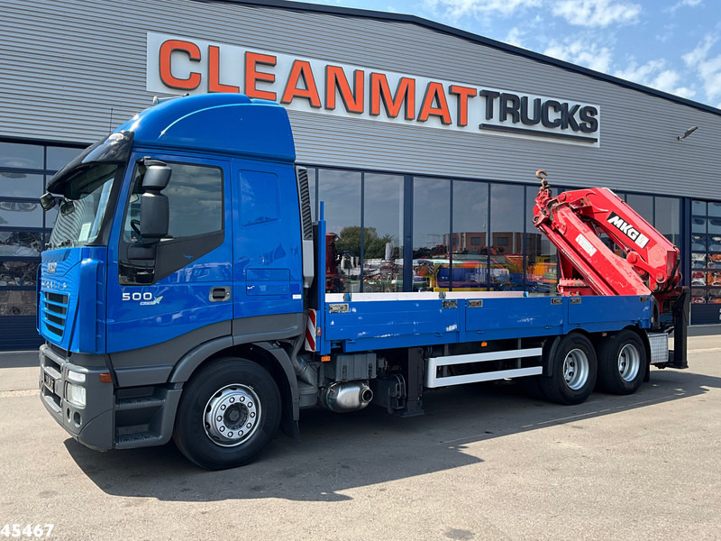 Iveco Stralis 500 6x4 MKG 54 Tonmeter laadkraan - משאית צד נופל/ שטוחה, משאית מנוף: תמונה 4 Iveco Stralis 500 6x4 MKG 54 Tonmeter laadkraan - משאית צד נופל/ שטוחה, משאית מנוף: תמונה 4