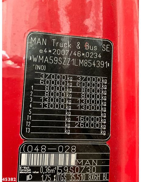 הַחכָּרָה MAN TGS 35.510 8X4 15m³ kipper MAN TGS 35.510 8X4 15m³ kipper: תמונה 19