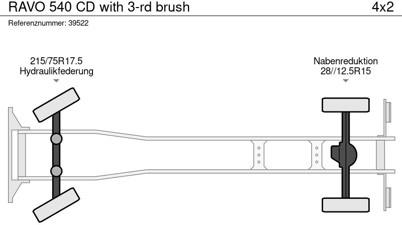 מטאטא כבישים Ravo 540 CD with 3-rd brush: תמונה 8