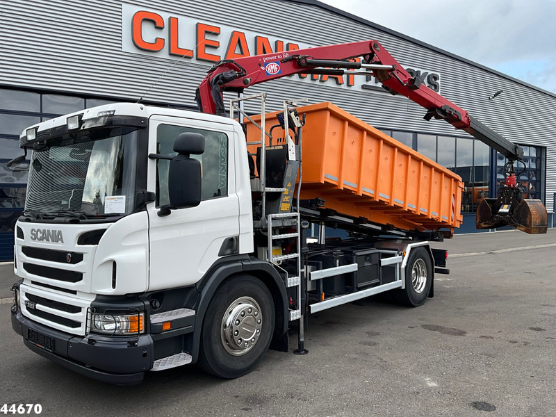 Scania P 320 HMF 12 Tonmeter Z-kraan + Kipper 11m³ - מזהיר, משאית מנוף: תמונה 1 Scania P 320 HMF 12 Tonmeter Z-kraan + Kipper 11m³ - מזהיר, משאית מנוף: תמונה 1