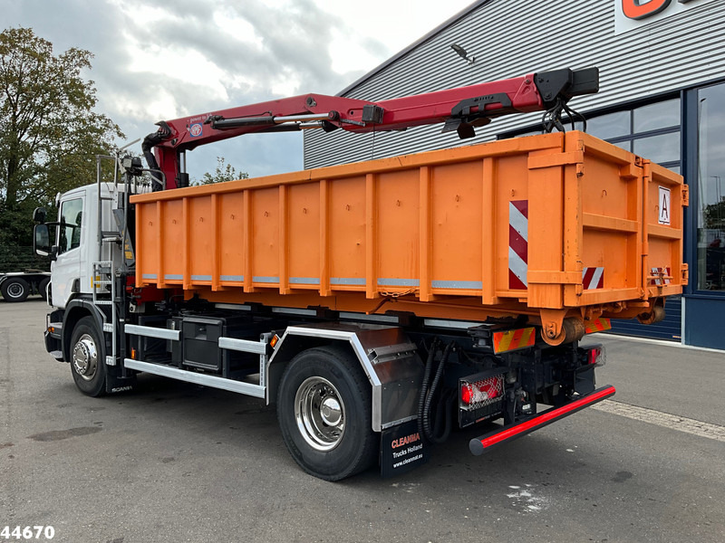 מזהיר, משאית מנוף Scania P 320 HMF 12 Tonmeter Z-kraan + Kipper 11m³: תמונה 6
