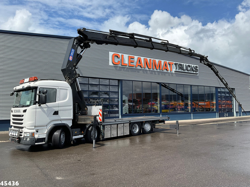 Scania R490 8x2 Euro 6 Retarder HMF 85 Tonmeter laadkraan + Fly-jib - משאית מנוף: תמונה 1 Scania R490 8x2 Euro 6 Retarder HMF 85 Tonmeter laadkraan + Fly-jib - משאית מנוף: תמונה 1