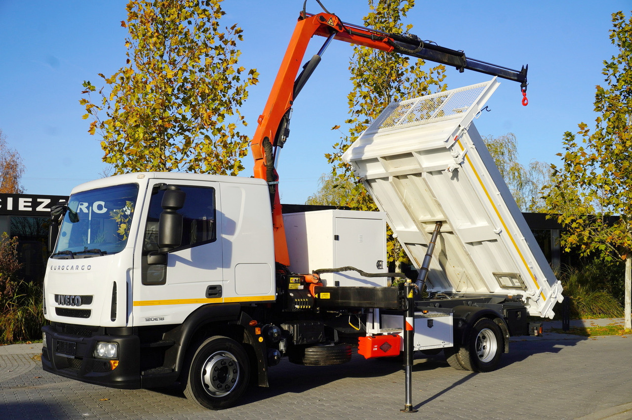 IVECO Eurocargo 120E18 Crane Palfinger / 3-way tipper / sleeper cab - משאית מנוף: תמונה 1 IVECO Eurocargo 120E18 Crane Palfinger / 3-way tipper / sleeper cab - משאית מנוף: תמונה 1