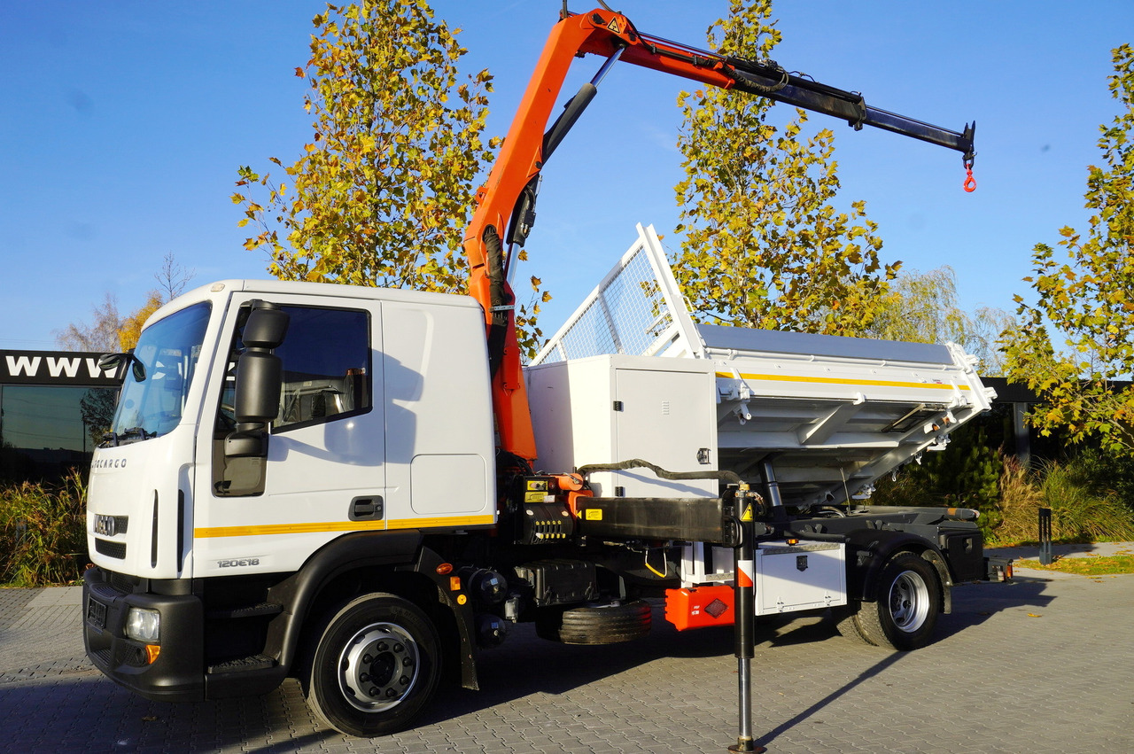 IVECO Eurocargo 120E18 Crane Palfinger / 3-way tipper / sleeper cab - משאית צד נופל/ שטוחה, משאית מנוף: תמונה 2 IVECO Eurocargo 120E18 Crane Palfinger / 3-way tipper / sleeper cab - משאית צד נופל/ שטוחה, משאית מנוף: תמונה 2