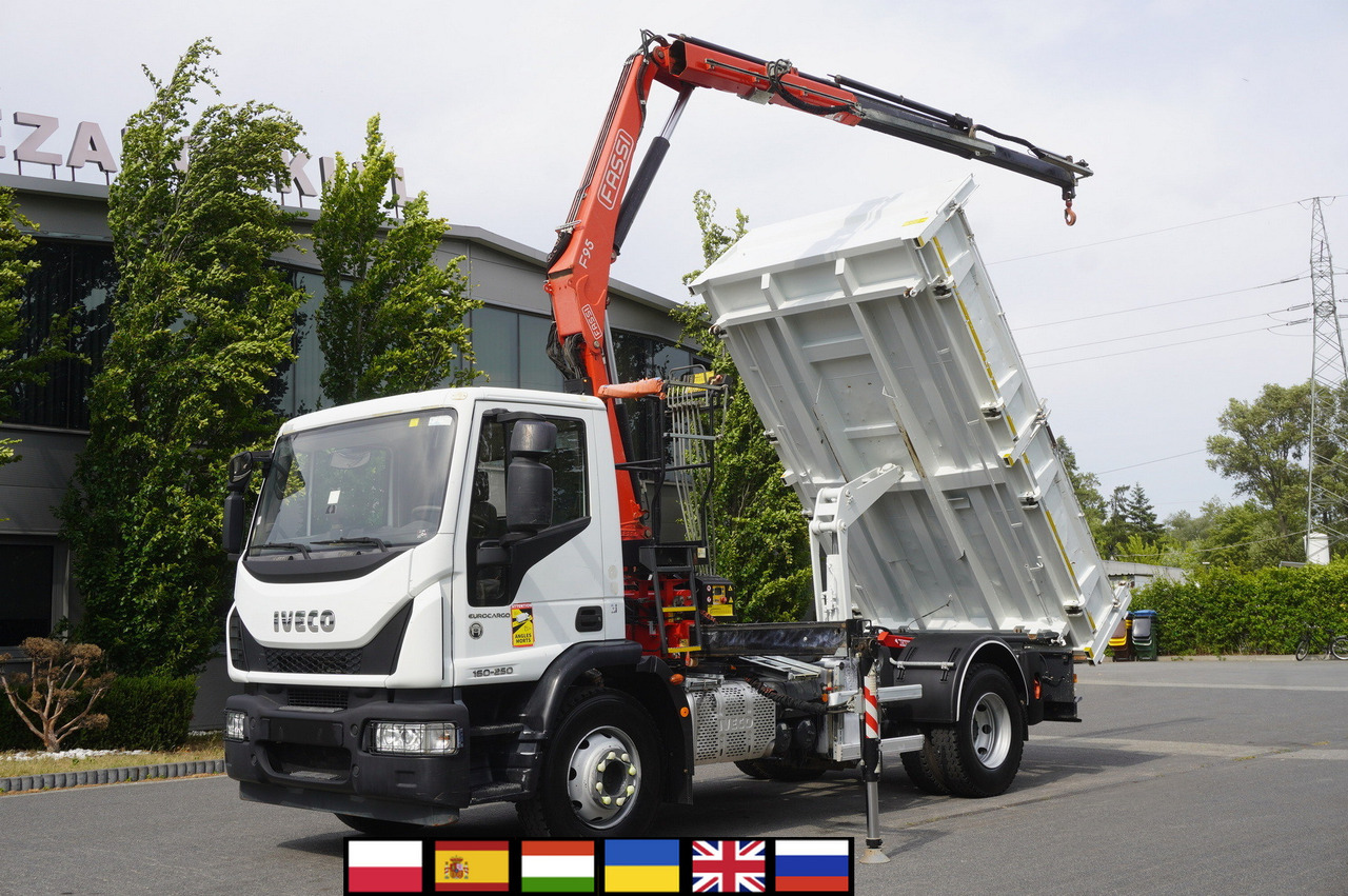 IVECO Eurocargo 160-250 / Fassi F95 crane / 120 tho. km / 3-sided tipper - משאית מנוף: תמונה 1 IVECO Eurocargo 160-250 / Fassi F95 crane / 120 tho. km / 3-sided tipper - משאית מנוף: תמונה 1