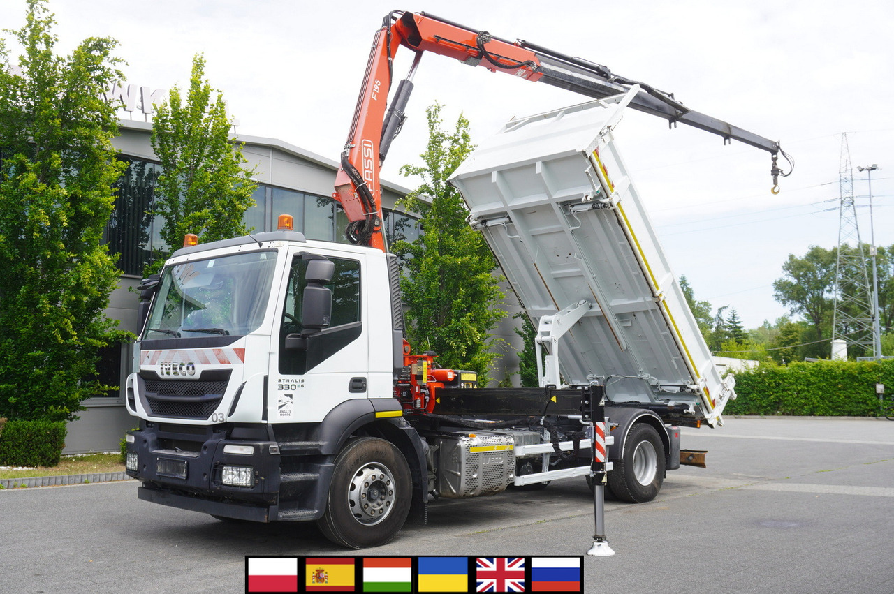 IVECO STRALIS 330 E6 / FASSI 195A 8.5 T / 3-side tipper - משאית מנוף: תמונה 1 IVECO STRALIS 330 E6 / FASSI 195A 8.5 T / 3-side tipper - משאית מנוף: תמונה 1