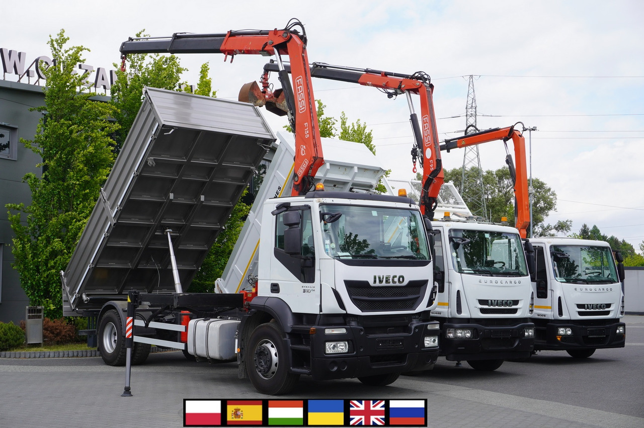 IVECO Stralis 310 E6 / NEW 3-sided tipper / Fassi F135 crane with remote control - משאית צד נופל/ שטוחה, משאית מנוף: תמונה 1 IVECO Stralis 310 E6 / NEW 3-sided tipper / Fassi F135 crane with remote control - משאית צד נופל/ שטוחה, משאית מנוף: תמונה 1