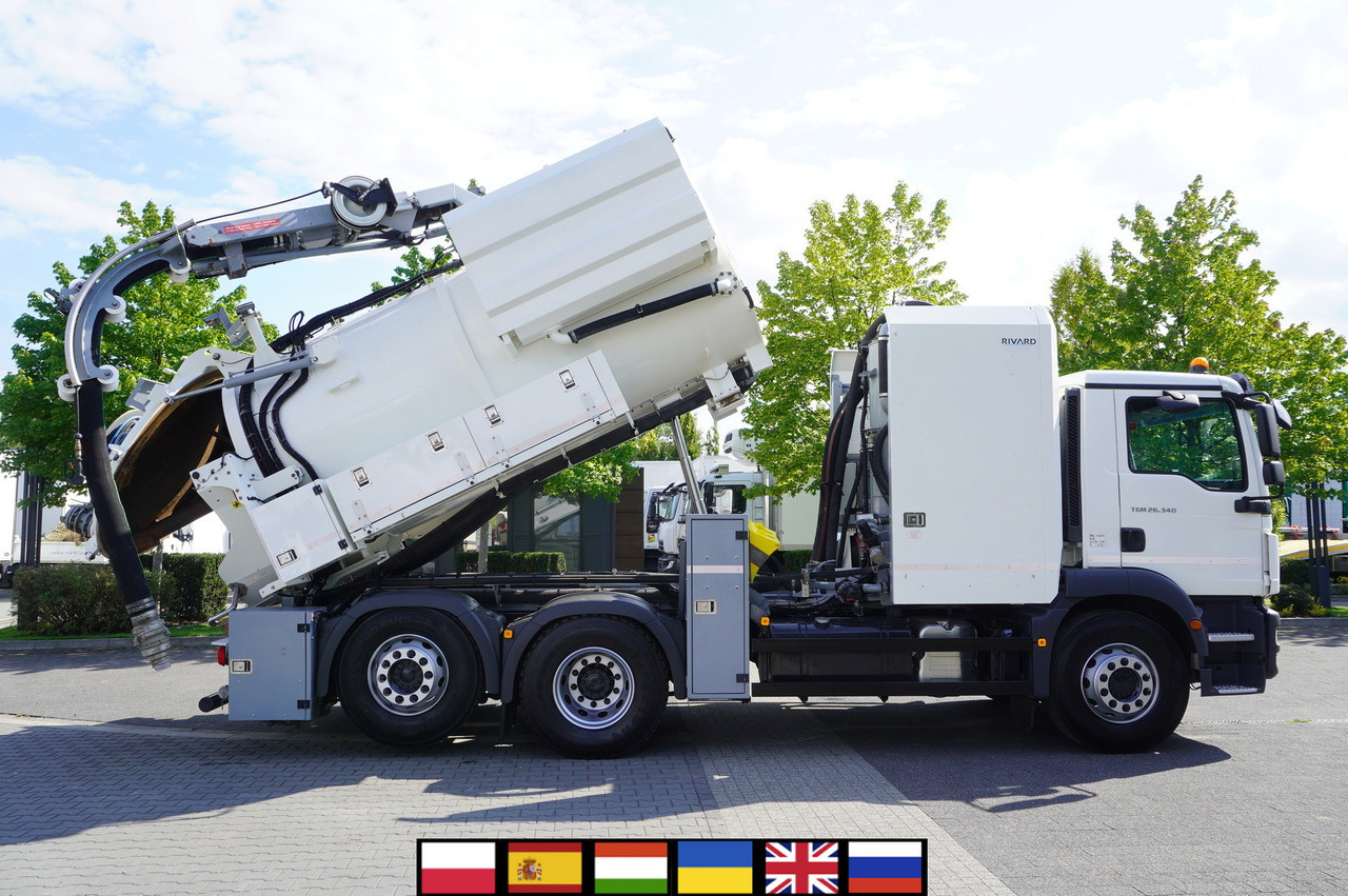 MAN TGM 26.340 E6 / RIVARD sewage cleaner 11.8 m3 / 170 tho. km / steered axle - משאית ואקום: תמונה 1 MAN TGM 26.340 E6 / RIVARD sewage cleaner 11.8 m3 / 170 tho. km / steered axle - משאית ואקום: תמונה 1