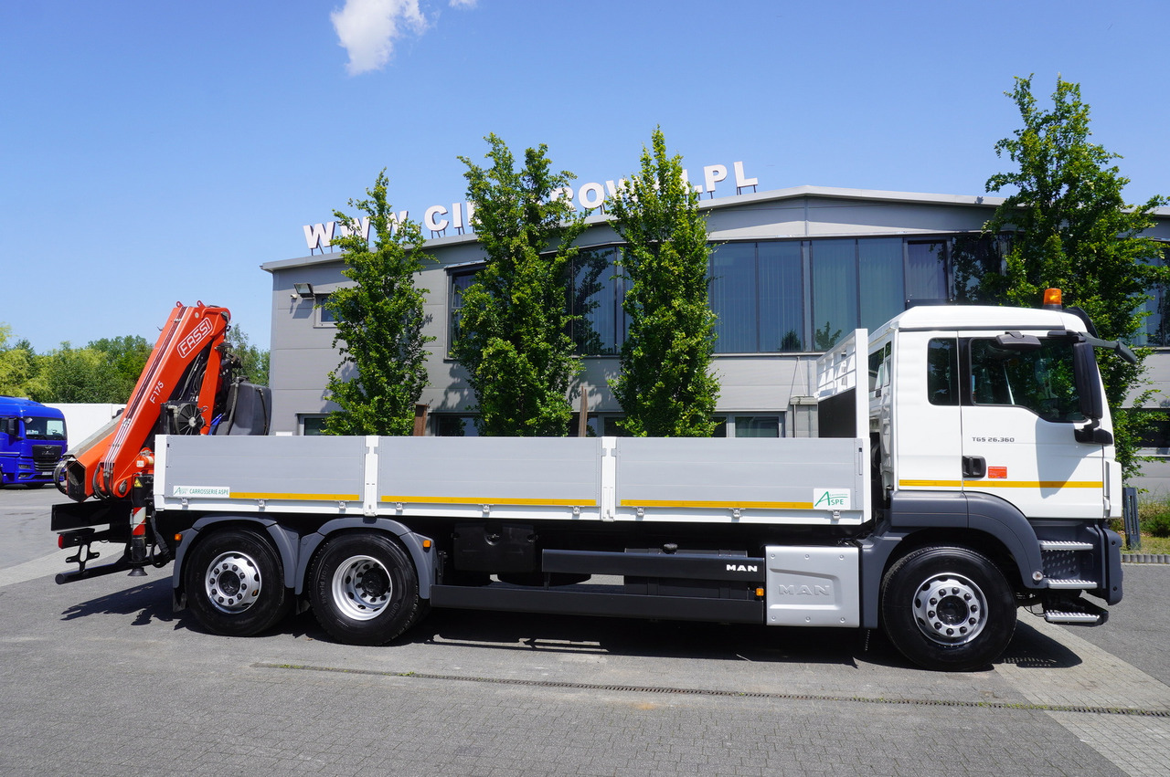 MAN TGS 26.360 Flatbed / Fassi F175 7.7 T / steered 3rd axle - משאית מנוף: תמונה 3 MAN TGS 26.360 Flatbed / Fassi F175 7.7 T / steered 3rd axle - משאית מנוף: תמונה 3