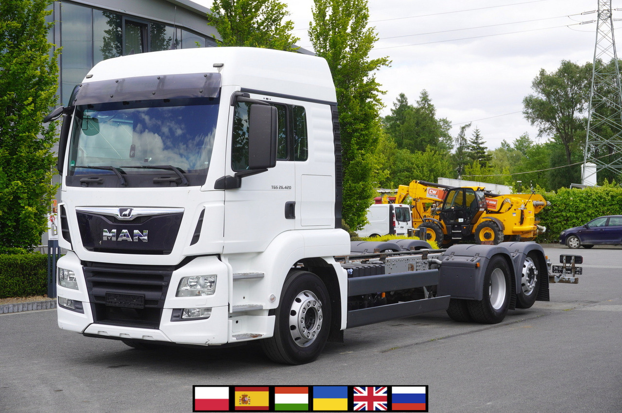 MAN TGS 26.420 / 7.5 m chassis / 14.5 t load cap. / Sleeping cab - משאית עם שלדת תא: תמונה 1 MAN TGS 26.420 / 7.5 m chassis / 14.5 t load cap. / Sleeping cab - משאית עם שלדת תא: תמונה 1