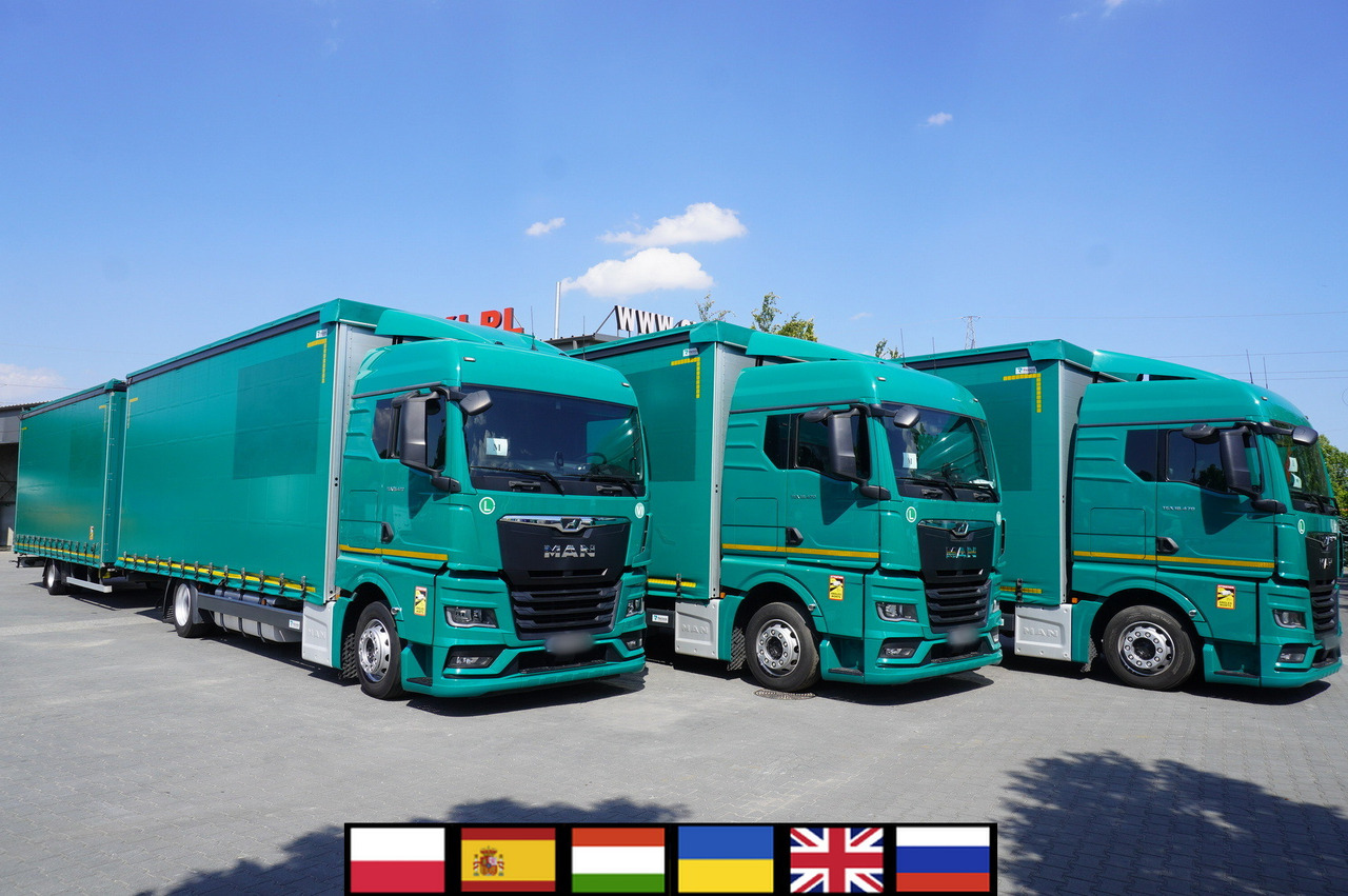 MAN TGX 18.470 / Trailer 19 EPAL / Curtainsider 19 EPAL / 2022 / Retarder / 15 units - משאית וילונות צד: תמונה 1 MAN TGX 18.470 / Trailer 19 EPAL / Curtainsider 19 EPAL / 2022 / Retarder / 15 units - משאית וילונות צד: תמונה 1