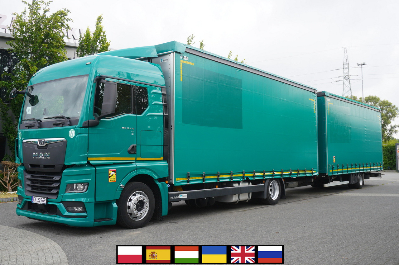 MAN TGX 18.470 / Trailer 19 EPAL / Curtainsider 19 EPAL / 2022 / Retarder / 15 units - משאית וילונות צד: תמונה 1 MAN TGX 18.470 / Trailer 19 EPAL / Curtainsider 19 EPAL / 2022 / Retarder / 15 units - משאית וילונות צד: תמונה 1