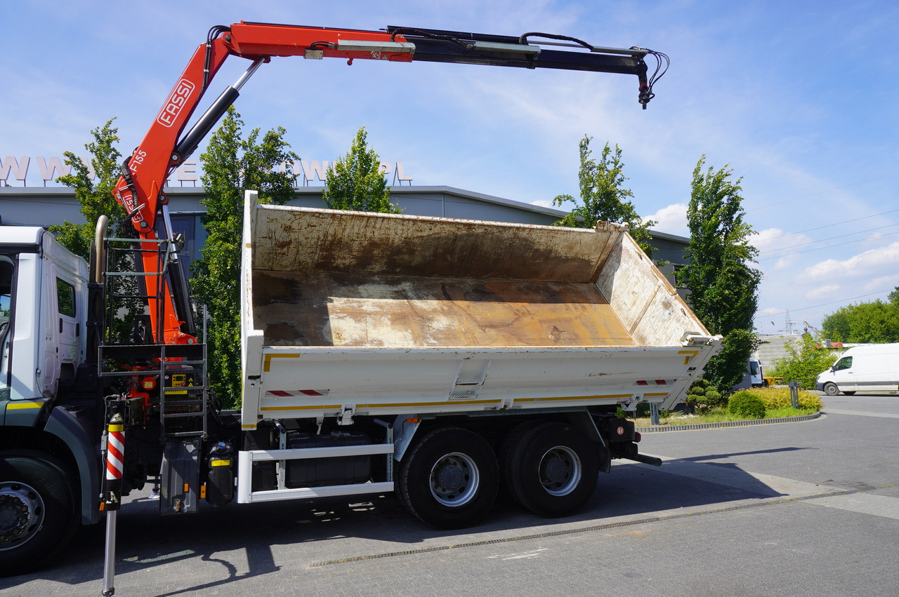 משאית מנוף MERCEDES-BENZ AROCS 2636 / Fassi F155A.0.22 crane 6t / 120 tho. km / 3-sided dump truck / 2 x Bordmatic: תמונה 12