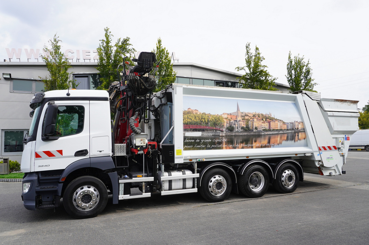 MERCEDES-BENZ Antos 3240 8x2 / Tajfun 5T crane / Farid Industries garbage truck/ 3 steered axles - משאית מנוף: תמונה 4 MERCEDES-BENZ Antos 3240 8x2 / Tajfun 5T crane / Farid Industries garbage truck/ 3 steered axles - משאית מנוף: תמונה 4