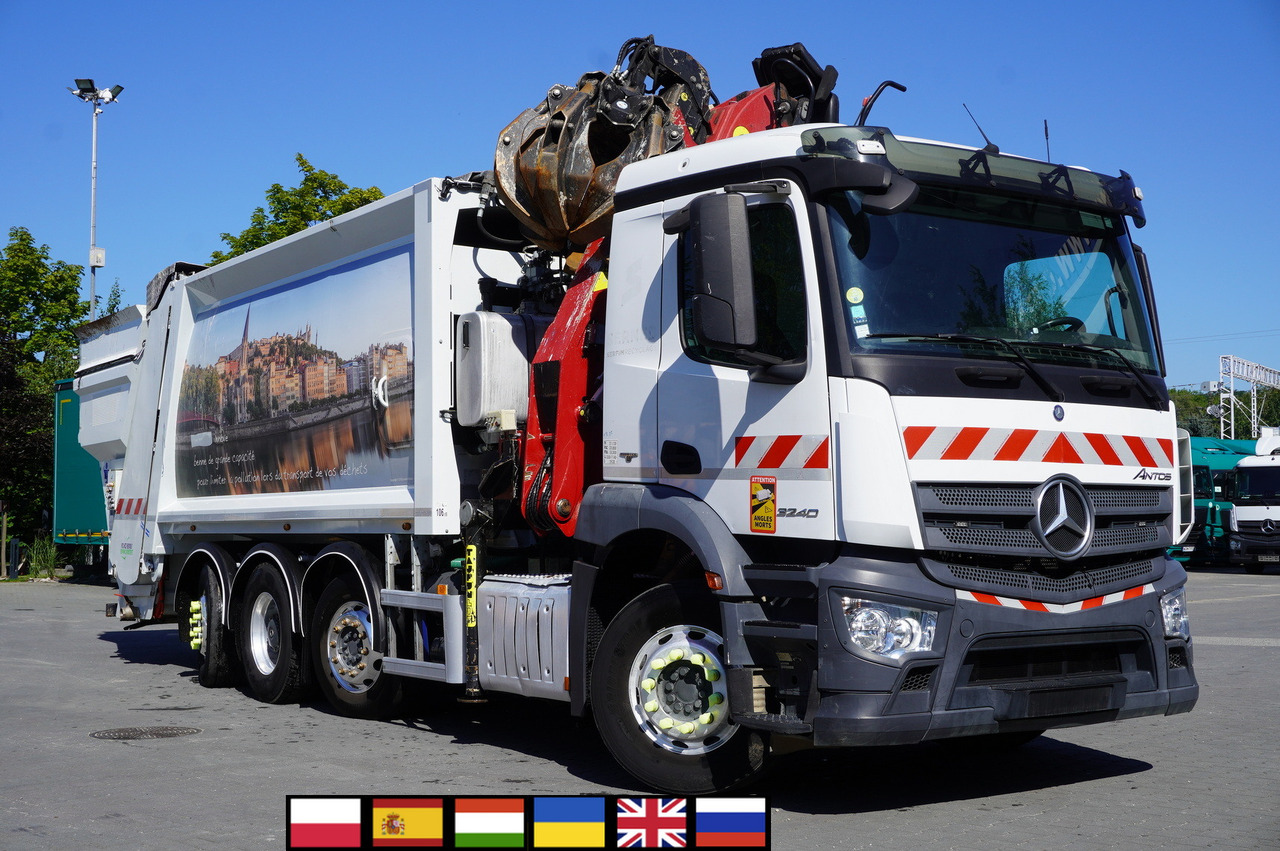 MERCEDES-BENZ Antos 3240 8x2 / Tajfun 5T crane / Farid Industries garbage truck/ 3 steered axles - משאית ואקום: תמונה 1 MERCEDES-BENZ Antos 3240 8x2 / Tajfun 5T crane / Farid Industries garbage truck/ 3 steered axles - משאית ואקום: תמונה 1