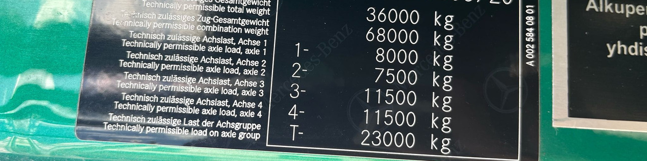 Mercedes-Benz Arocs 3563 8 × 4 / 630 HP / steered axle / Logging superstructure - משאית מנוף: תמונה 2 Mercedes-Benz Arocs 3563 8 × 4 / 630 HP / steered axle / Logging superstructure - משאית מנוף: תמונה 2