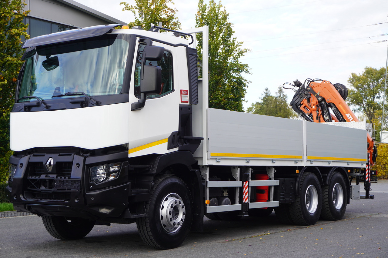 RENAULT C380 Comfort 6x4 / Atlas 172.3E crane / Range 12.3 m / capacity 6.1 t / Flatbed 17 EPAL - משאית צד נופל/ שטוחה, משאית מנוף: תמונה 2 RENAULT C380 Comfort 6x4 / Atlas 172.3E crane / Range 12.3 m / capacity 6.1 t / Flatbed 17 EPAL - משאית צד נופל/ שטוחה, משאית מנוף: תמונה 2