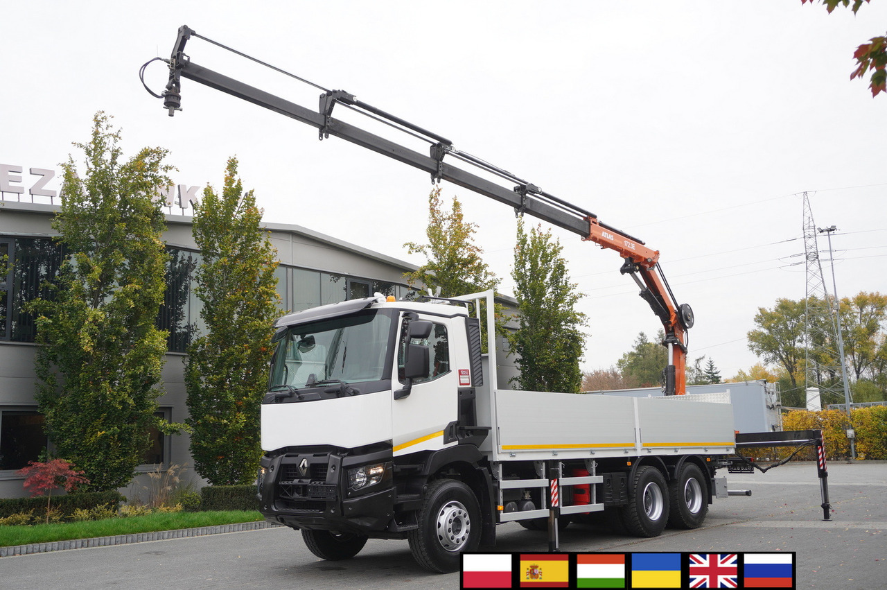 RENAULT C380 Comfort 6x4 / Atlas 172.3E crane / Range 12.3 m / capacity 6.1 t / Flatbed 17 EPAL - משאית מנוף: תמונה 1 RENAULT C380 Comfort 6x4 / Atlas 172.3E crane / Range 12.3 m / capacity 6.1 t / Flatbed 17 EPAL - משאית מנוף: תמונה 1