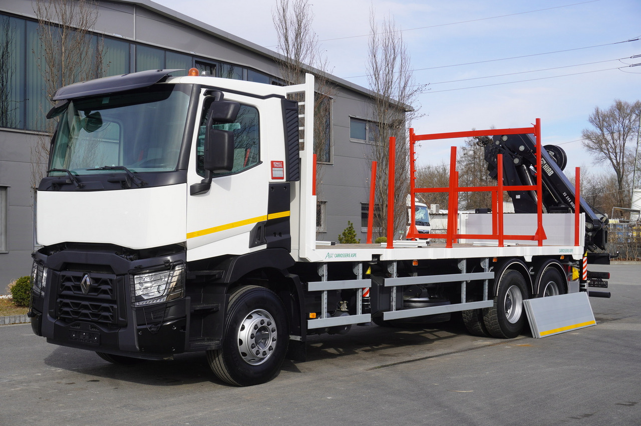 RENAULT C430 / HIAB 244 EP-5 HIDUO crane 8400 kg 15 m / Platform with stanchions - משאית מנוף: תמונה 4 RENAULT C430 / HIAB 244 EP-5 HIDUO crane 8400 kg 15 m / Platform with stanchions - משאית מנוף: תמונה 4