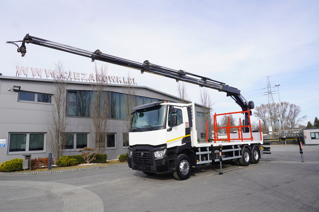 RENAULT C430 / HIAB 244 EP-5 HIDUO crane 8400 kg 15 m / Platform with stanchions - משאית מנוף: תמונה 2 RENAULT C430 / HIAB 244 EP-5 HIDUO crane 8400 kg 15 m / Platform with stanchions - משאית מנוף: תמונה 2