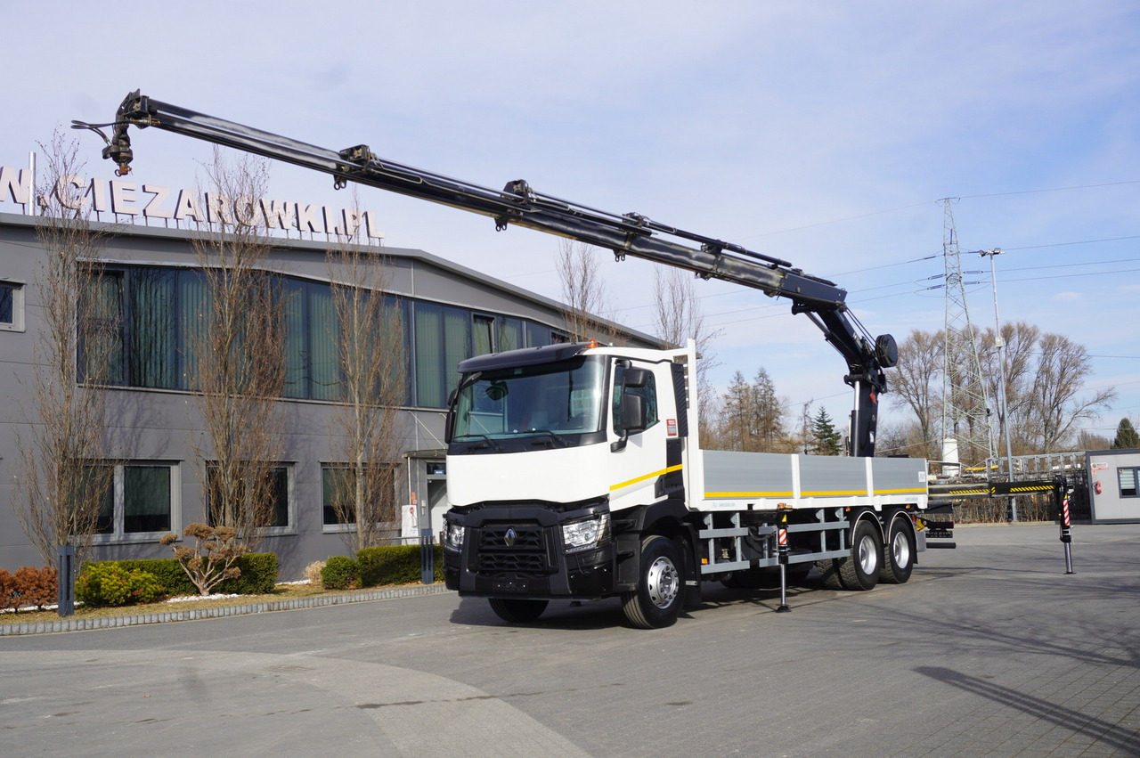 RENAULT C430 / HIAB 244 EP-5 HIDUO crane 8400 kg 15 m / Platform with stanchions - משאית מנוף: תמונה 1 RENAULT C430 / HIAB 244 EP-5 HIDUO crane 8400 kg 15 m / Platform with stanchions - משאית מנוף: תמונה 1