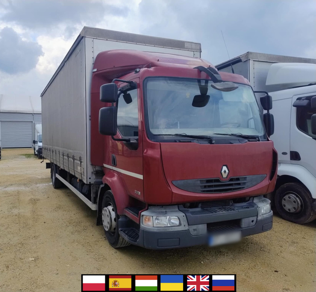 RENAULT Midlum 300 / Curtain 18 EPAL / Sleeping cab - משאית וילונות צד: תמונה 1 RENAULT Midlum 300 / Curtain 18 EPAL / Sleeping cab - משאית וילונות צד: תמונה 1