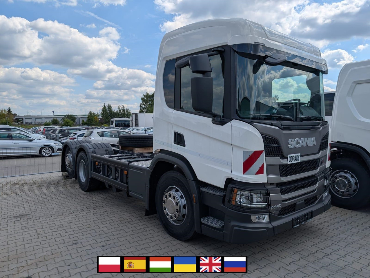 SCANIA P 340 B6x2*4NA / chassis frame / steering axle / CNG / large cab / 8 units - משאית עם שלדת תא: תמונה 1 SCANIA P 340 B6x2*4NA / chassis frame / steering axle / CNG / large cab / 8 units - משאית עם שלדת תא: תמונה 1