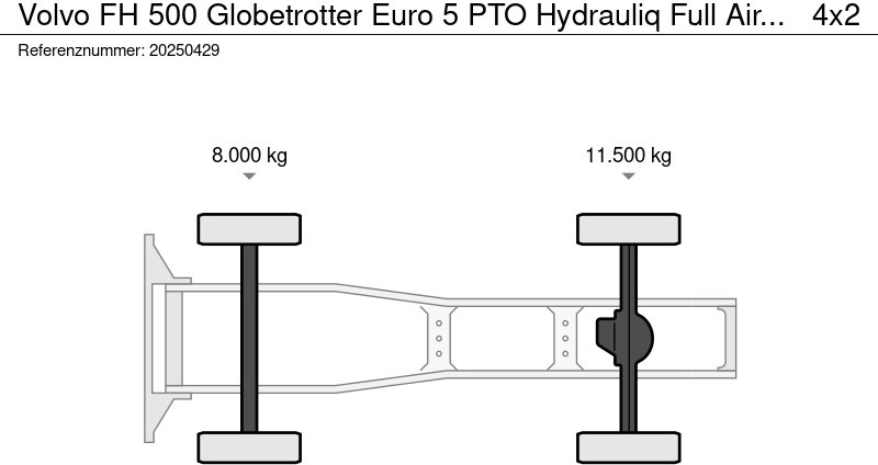Volvo FH 500 Globetrotter Euro 5 PTO Hydrauliq Full Air New Tacho VEB - יחידת טרקטור: תמונה 5 Volvo FH 500 Globetrotter Euro 5 PTO Hydrauliq Full Air New Tacho VEB - יחידת טרקטור: תמונה 5