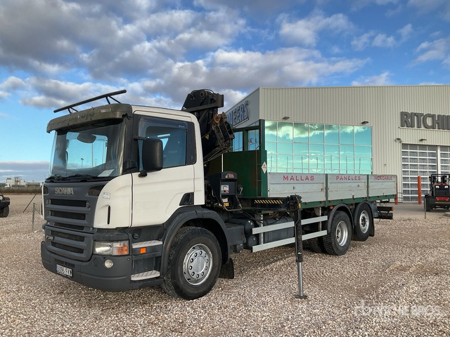 2007 Scania P340 2006 Hiab 144B-2 5 ton on 6x2 Flatbed Truck with Crane - משאית צד נופל/ שטוחה, משאית מנוף: תמונה 3 2007 Scania P340 2006 Hiab 144B-2 5 ton on 6x2 Flatbed Truck with Crane - משאית צד נופל/ שטוחה, משאית מנוף: תמונה 3