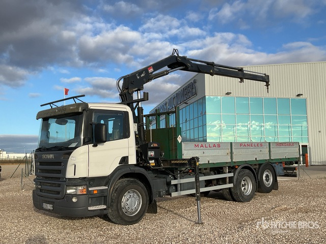 2007 Scania P340 2006 Hiab 144B-2 5 ton on 6x2 Flatbed Truck with Crane - משאית צד נופל/ שטוחה, משאית מנוף: תמונה 2 2007 Scania P340 2006 Hiab 144B-2 5 ton on 6x2 Flatbed Truck with Crane - משאית צד נופל/ שטוחה, משאית מנוף: תמונה 2