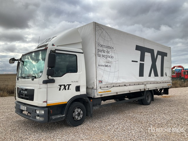 2012 M.A.N. TGL8.180 4x2 Curtain Side Truck - משאית וילונות צד: תמונה 2 2012 M.A.N. TGL8.180 4x2 Curtain Side Truck - משאית וילונות צד: תמונה 2
