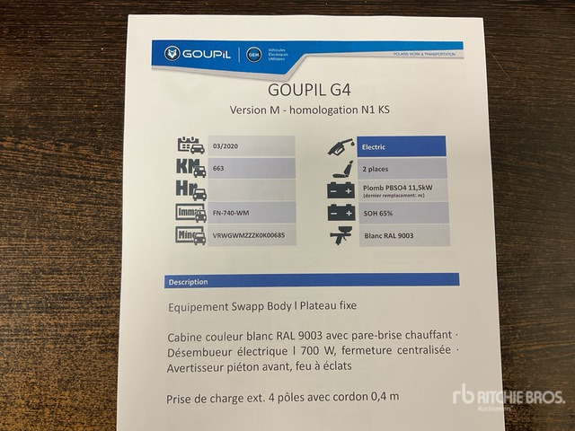 2020 Goupil G4M Electric Utility Vehicle - כלי רכב עירוני/ מיוחד: תמונה 3 2020 Goupil G4M Electric Utility Vehicle - כלי רכב עירוני/ מיוחד: תמונה 3