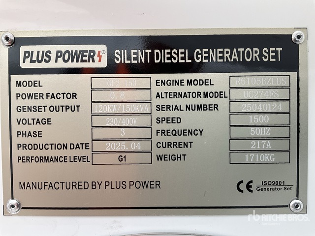 2025 Plus Power GF2-150 150 kVA (Unused) Generator Set - ערכת גנרטורים: תמונה 2 2025 Plus Power GF2-150 150 kVA (Unused) Generator Set - ערכת גנרטורים: תמונה 2