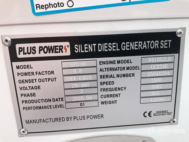 2025 Plus Power GF2-60 60 kVA (Unused) Generator Set - ערכת גנרטורים: תמונה 2 2025 Plus Power GF2-60 60 kVA (Unused) Generator Set - ערכת גנרטורים: תמונה 2