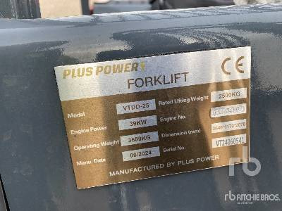 PLUS POWER VTDD-25 2500 kg (Unused) - מלגזה: תמונה 5 PLUS POWER VTDD-25 2500 kg (Unused) - מלגזה: תמונה 5