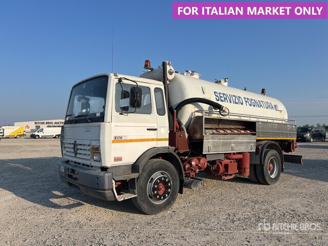1989 Renault S170 4x2 Vacuum Tanker Truck - משאית ואקום: תמונה 1 1989 Renault S170 4x2 Vacuum Tanker Truck - משאית ואקום: תמונה 1