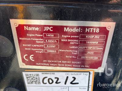 JPC HT18 (Unused) - מיני מחפר: תמונה 5 JPC HT18 (Unused) - מיני מחפר: תמונה 5