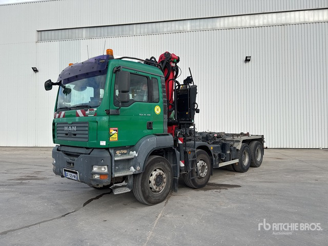 2006 MAN TGA 35.350 8x4 Camion Ampliroll Grue Palfi ... Roll-Off Truck - משאית הרמת וו, משאית מנוף: תמונה 1 2006 MAN TGA 35.350 8x4 Camion Ampliroll Grue Palfi ... Roll-Off Truck - משאית הרמת וו, משאית מנוף: תמונה 1