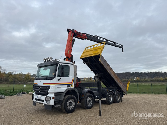 2006 Mercedes-Benz Actros 4154 2006 Palfinger PK27002 8500 kg ... Dump Truck with Crane - מזהיר: תמונה 1 2006 Mercedes-Benz Actros 4154 2006 Palfinger PK27002 8500 kg ... Dump Truck with Crane - מזהיר: תמונה 1