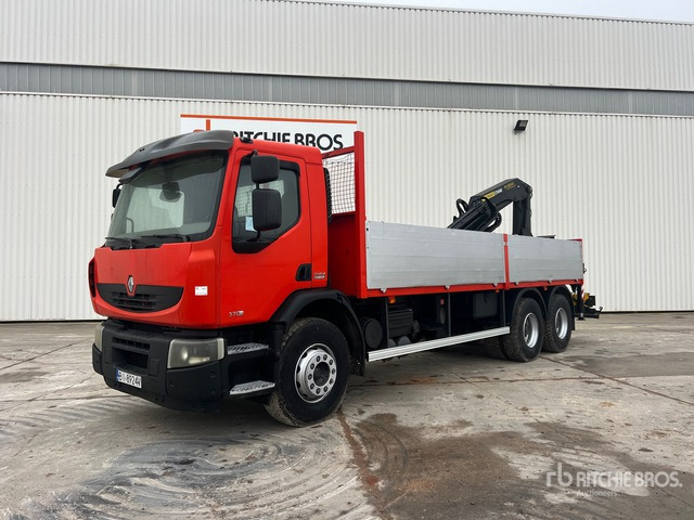 2007 Renault Premium 370DXI 2007 Palfinger PK18500 8000 kg ... Flatbed Truck with Crane - משאית צד נופל/ שטוחה, משאית מנוף: תמונה 1 2007 Renault Premium 370DXI 2007 Palfinger PK18500 8000 kg ... Flatbed Truck with Crane - משאית צד נופל/ שטוחה, משאית מנוף: תמונה 1
