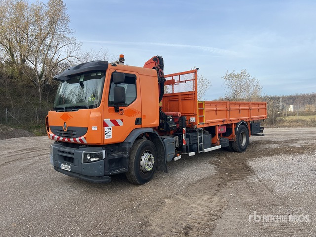 2007 Renault Premium II DXi 2007 Palfinger PK15500 5750 kg ... Flatbed Truck with Crane - משאית צד נופל/ שטוחה, משאית מנוף: תמונה 1 2007 Renault Premium II DXi 2007 Palfinger PK15500 5750 kg ... Flatbed Truck with Crane - משאית צד נופל/ שטוחה, משאית מנוף: תמונה 1
