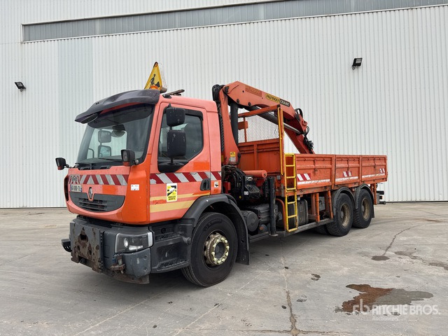 2009 Renault Premium 2008 Palfinger PK15500 5750 kg ... Flatbed Truck with Crane - משאית צד נופל/ שטוחה, משאית מנוף: תמונה 1 2009 Renault Premium 2008 Palfinger PK15500 5750 kg ... Flatbed Truck with Crane - משאית צד נופל/ שטוחה, משאית מנוף: תמונה 1